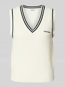 Kamizelki damskie - Bezrękawnik z wyhaftowanym logo - miniaturka - grafika 1