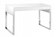 Biurka - Biurko Bora biały połysk gabinet biuro MDF design - miniaturka - grafika 1