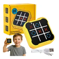 Gry planszowe - KÓŁKO I KRZYŻYK elektroniczna gra logiczna 4w1 MEMORY TIC TAC TOE USB - miniaturka - grafika 1