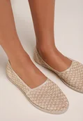 Trampki damskie - Jasnobeżowe Espadryle Heliriye - Renee - miniaturka - grafika 1