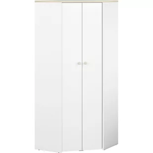 Szafa Narożna 03 Elmo ML Meble Biały, Buk Fjord - Szafy - miniaturka - grafika 1