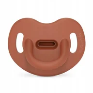 Smoczki uspokajające - Suavinex Smoczek 100% Silikonowy Anatomiczny SX Pro 6-18m COLOUR ESSENCE Ceglasty 1498 - miniaturka - grafika 1
