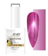 Lakiery hybrydowe - Cat Eye Lakier Hybrydowy srebrny różowy z drobinkami magnetyczny EverShine - miniaturka - grafika 1