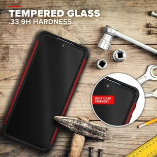 Zizo Bolt Cover Pancerne etui Samsung Galaxy S20 FE ze szkłem 9H na ekran + podstawka & uchwyt do paska (czerwony/czarny) - Etui i futerały do telefonów - miniaturka - grafika 3