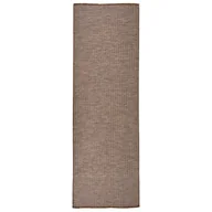 Dywany zewnętrzne - vidaXL Dywan zewnętrzny o płaskim splocie, 80x250 cm, brązowy - miniaturka - grafika 1