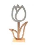 Arpex Ozdoba dekoracyjna drewniana kwiaty WN9359 22 cm - Decoupage - miniaturka - grafika 1