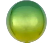 Balony i akcesoria - Amscan Balon foliowy "Kula Ombre", żółty, 16" ORB 3984601 - miniaturka - grafika 1