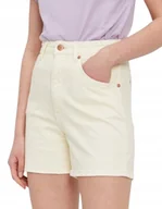 Spodenki damskie - WRANGLER ŻÓŁTE KRÓTKIE JEANSOWE SPODENKI Z NISKIM STANEM 29 I1A - miniaturka - grafika 1