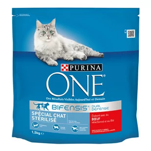 PURINA ONE Sterylizowana wołowina dla kotów, pszenica - 1,5 kg - Sucha karma dla kotów - miniaturka - grafika 1