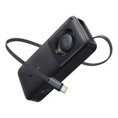 Powerbanki - Powerbank Baseus Free2Pull 10000mAh 30W z portem USB-C i rozwijanym kablem USB-C - Czarny - miniaturka - grafika 1