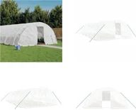 Szklarnie ogrodowe - vidaXL Szklarnia ze stalową ramą biała 50 m² 10x5x2,3 m - Szklarnia - Szklarnie - Tunel foliowy - Szklarnia Walk-in - miniaturka - grafika 1