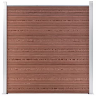 Ogrodzenie ogrodowe WPC 180x186cm brązowe VidaXL - Parawany - miniaturka - grafika 1