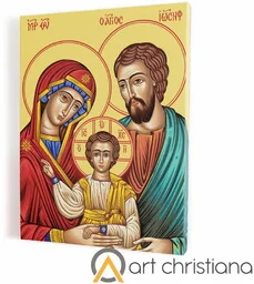 Święta Rodzina, obraz religijny na płótnie - Ikony i obrazy sakralne - miniaturka - grafika 1