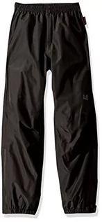 Spodnie i spodenki dla chłopców - Jack Wolfskin Rainy Days dziecięce spodnie przeciwdeszczowe, uniseks czarny czarny 164 - grafika 1