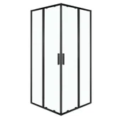 Kabiny prysznicowe - Kabina prysznicowa Solid SQ 90 BL szkło hartowane 6 mm profile czarne KERRA - miniaturka - grafika 1