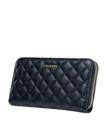 Portfele - Portfel Damski Pikowany Duży Skóra Ekologiczna PUCCINI Czarny BLP830E 1 - miniaturka - grafika 1