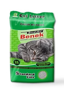 Certech Super Benek Standard Line Green Forest 25 l -  gruboziarnisty żwirek dla kotów o zapachu zielonego lasu 25l - Żwirek dla kotów - miniaturka - grafika 1