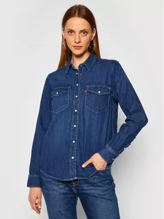 Koszule damskie - Levi's Koszula Essential Western 16786-0007 Granatowy Regular Fit - grafika 1