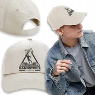 Czapki i chusty sportowe męskie - CZAPKA Beżowa Daszek Na Wiosnę GANGSTER Wzory - miniaturka - grafika 1