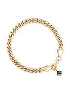 Bransolety męskie - ICED STUFF Bransoletka Miami Cuban Link Złoty - miniaturka - grafika 1
