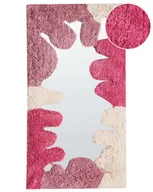 Lustra - Lustro ścienne CAGERI 41 cm 75 cm Bawełna Różowy - miniaturka - grafika 1