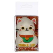 Gąbeczki do makijażu - Gąbka kosmetyczna do makijażu KEMIS Maneki Neko, biała - miniaturka - grafika 1