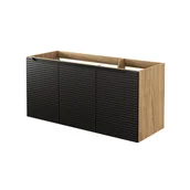 Szafki łazienkowe - Szafka łazienkowa pod umywalkę Comad Luxor 120 cm czarny mat/jasne drewno 82-120-3D - miniaturka - grafika 1