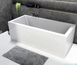 Riho Rethink Cubic Plug&amp;Play Back2Wall 170x75cm wanna prostokątna przyścienna B105024005 - Wanny z hydromasażem - miniaturka - grafika 1