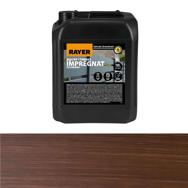 Impregnat do drewna RAYER 10l teak MOCNY i TRWAŁY