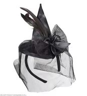 Dodatki do strojów karnawałowych - OPASKA Z MINI KAPELUSZEM CZAROWNICY - miniaturka - grafika 1