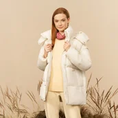 Kurtki damskie - Damska kurtka puchowa pikowana OUTHORN OTHAW22TDJAF015 - miniaturka - grafika 1