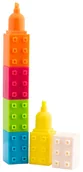 Zakreślacze - Zestaw zakreślaczy w kształcie klocków Fluo 5 szt. Blocks Happy Color - miniaturka - grafika 1