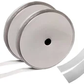 Taśmy klejące - Taśma rzep z klejem samoprzylepna 30mm komplet 25m biała - miniaturka - grafika 1