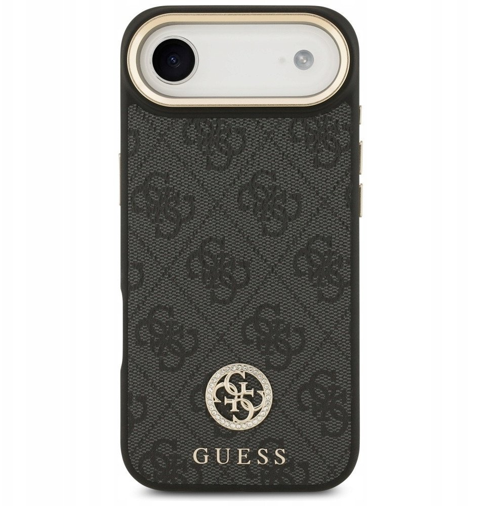 Etui Guess 4G Strass Logo MagSafe do iPhone Air czarny