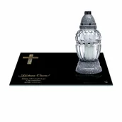 Lampiony i znicze - SZKLANA PODSTAWKA POD ZNICZE 30x20cm 501a Ciociu - miniaturka - grafika 1