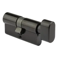 Zamki i wkładki - Podłużna wkładka z gałką do zamka drzwi G30 x 30 czarna Steier - miniaturka - grafika 1