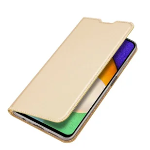 Dux Ducis Skin Pro kabura etui pokrowiec z klapką Samsung Galaxy A03s złoty - Etui i futerały do telefonów - miniaturka - grafika 6