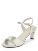 Sandały damskie - Tamaris Sandały Kobiety Syntetyczny srebrny jednolity, 36 - miniaturka - grafika 1