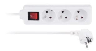 Libox Listwa zasilająca 3 gniazda wyłącznik biały 5m LB0081-5 - Listwy zasilające - miniaturka - grafika 2