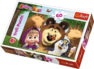 Puzzle 60 el. Wesoły dzień Maszy Trefl - Puzzle - miniaturka - grafika 1
