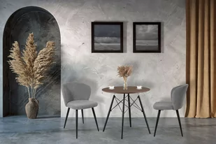 Krzesło Krosby Sztruks grafitowe - Krzesła - miniaturka - grafika 2