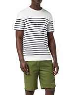 Koszulki męskie - Armor Lux Męski T-shirt Marinière Etel Héritage Homme, biały (400 Blanc/Navire 400), XL - miniaturka - grafika 1