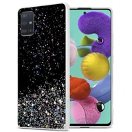 Etui i futerały do telefonów - Pokrowiec Do Samsung Galaxy A51 4G / M40s Etui w Czarny z Brokatem Glitter Obudowa Case Cover TPU Cadorabo - miniaturka - grafika 1