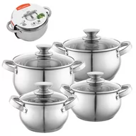 Zestawy garnków i patelni - Zestaw 4 Garnków Nierdzewnych Florina Scott - miniaturka - grafika 1