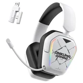 Słuchawki - ONIKUMA Słuchawki gamingowe z mikrofonem białe GT883 - miniaturka - grafika 1