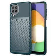 Etui i futerały do telefonów - Thunder Case elastyczne pancerne etui pokrowiec Samsung Galaxy A22 4G zielony - miniaturka - grafika 1