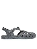 Sandały damskie - Melissa Sandały Melissa Possession Print Denim Ad M 36133 Szary - miniaturka - grafika 1