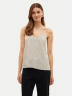 Koszulki i topy damskie - Vero Moda Top Mymilo 10303690 Beżowy Regular Fit - miniaturka - grafika 1