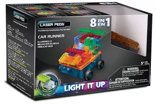 Laser Pegs 8 in 1 Car Runner RN1320B - Klocki - miniaturka - grafika 1