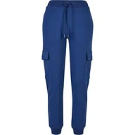 Spodnie sportowe damskie - Urban Classics Spodnie dresowe damskie cargo, niebieski (Kosmiczny Błękit), S - miniaturka - grafika 1